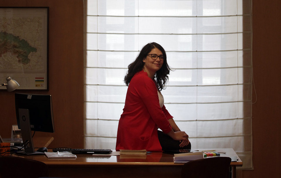 La consejera de Participación, Raquel Romero, en su despacho en el edificio de la Bene. / Ingrid