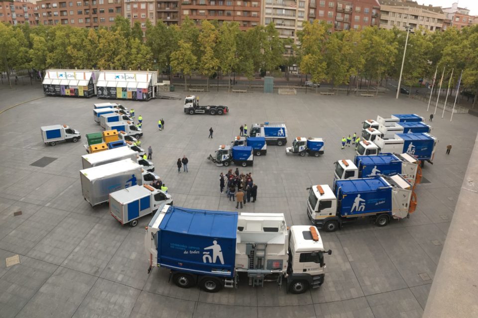 Nueva flota de vehículos de la UTE Logroño Limpio. / NR