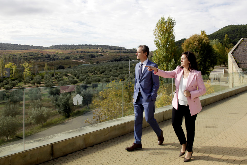 Concha Andreu recorre con el ministro Pedro Duque el paseo del entorno del ICVV. / Ingrid