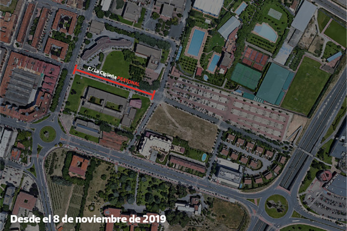 La calle Cigüeña, entre Luis de Ulloa y Piscinas, será peatonal desde la próxima semana