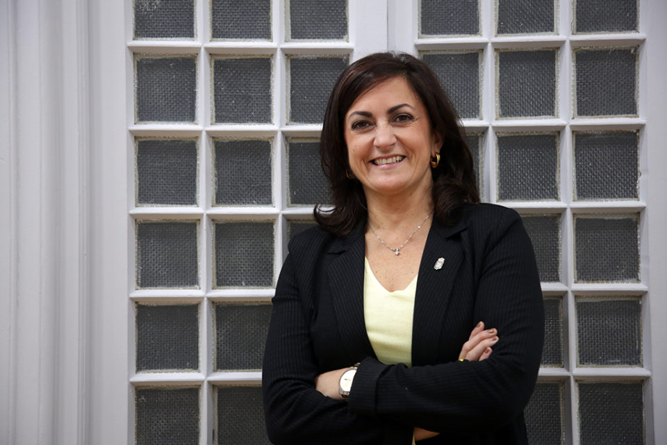 La presidenta Concha Andreu, en las dependencias del Palacete. / Clara Larrea