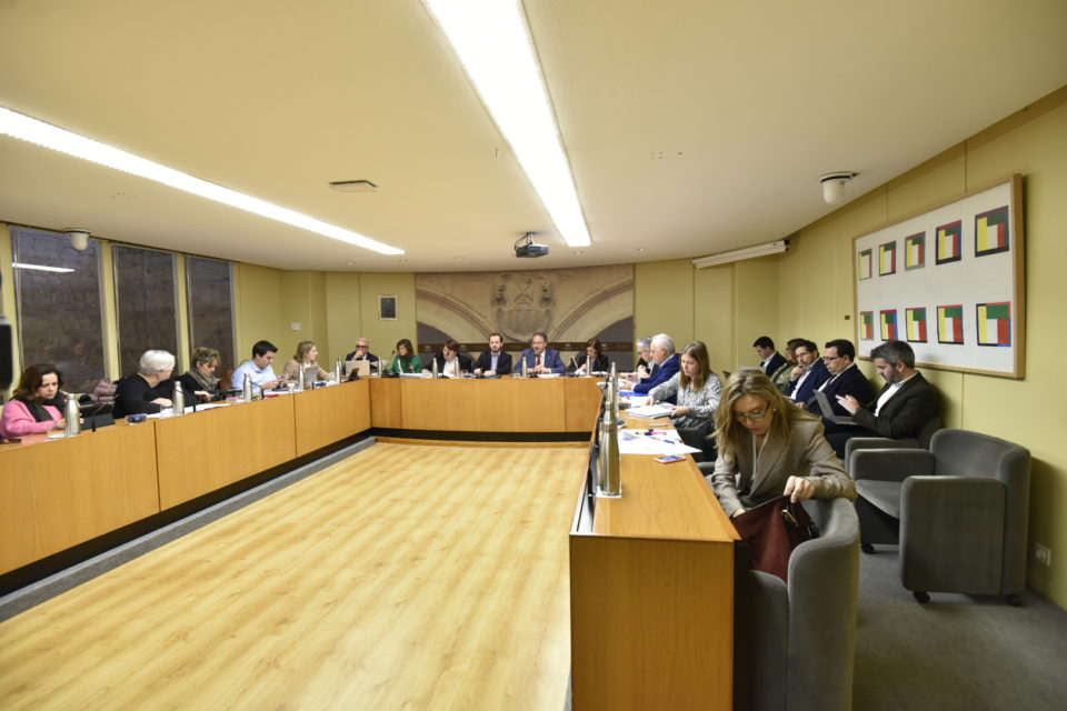 El consejero de Educación ha comparecido este lunes en el Parlamento riojano. / NR