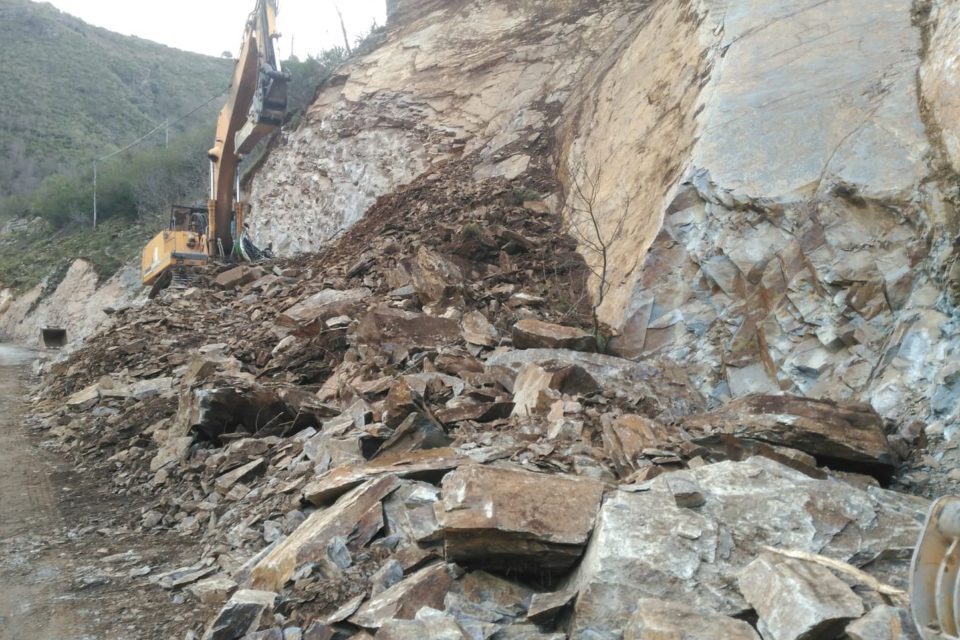 Imagen del desprendimiento que ha causado la muerte del trabajador. /GOBIERNO DE LA RIOJA