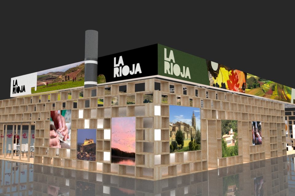 Estand en el que La Rioja presentará su oferta turística al público en Fitur. / NR