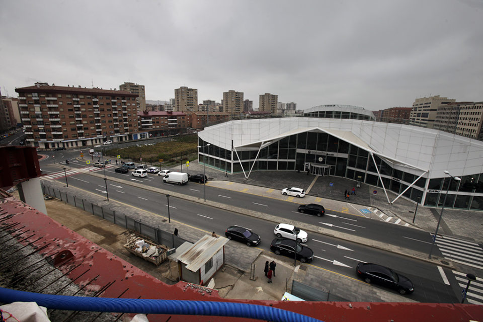 Estructura sobre la que se colocará la cúpula que enlazará con la estación de tren. / Ingrid