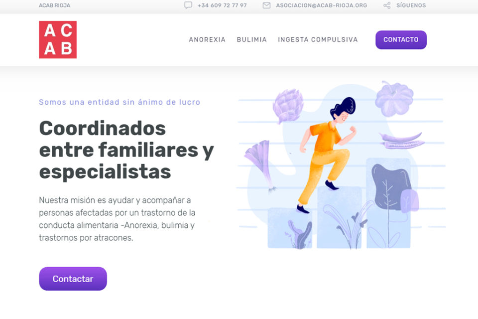 Imagen de la nueva web de ACAB Rioja. / NR