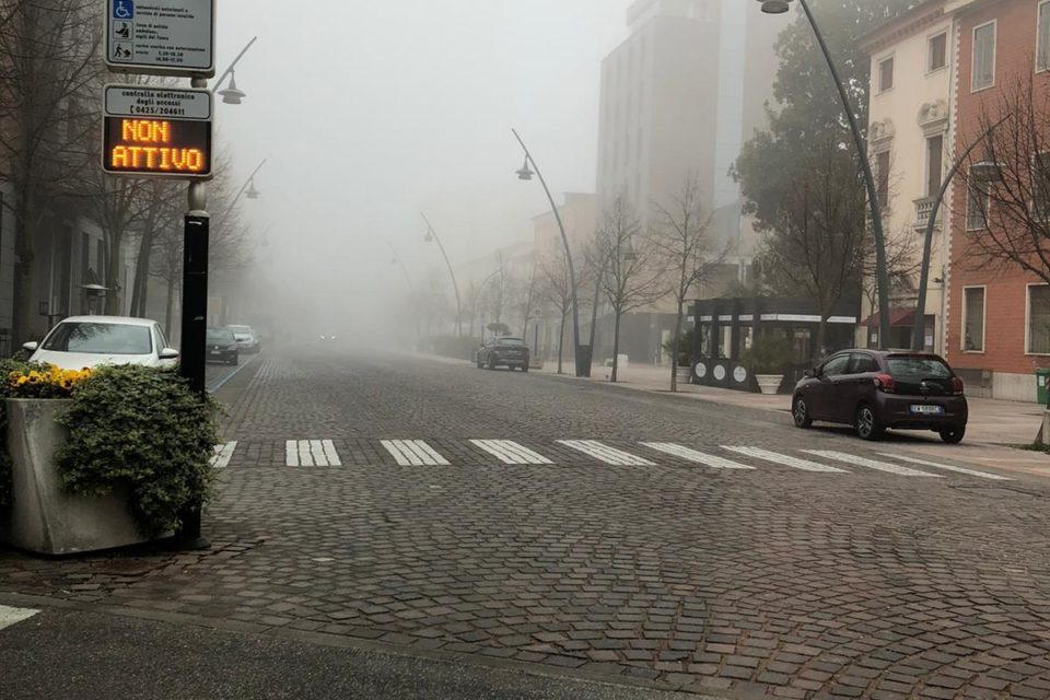 Rovigo, este viernes bajo la niebla. / FOTO CEDIDA POR SARA ITURRIAGA
