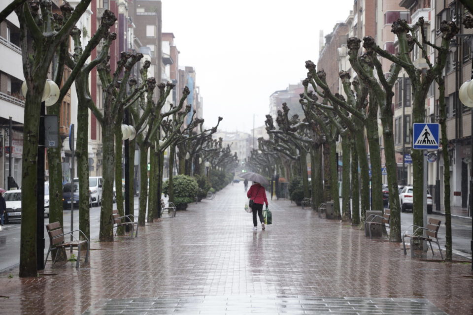 El bulevar de Avenida de la Paz, bajo la lluvia. / INGRID
