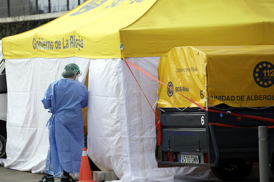 El centro de diagnóstico del CIBIR, donde se realizan pruebas a los posibles casos COVID-19. / Ingrid