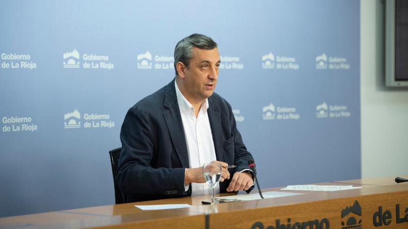 Chus del Río, durante la rueda de prensa que ha ofrecido este lunes. / NR