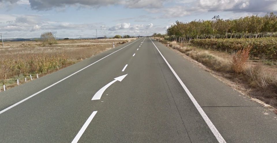 El accidente se ha producido en el punto kilométrico 344,8 de la N-232. / Google