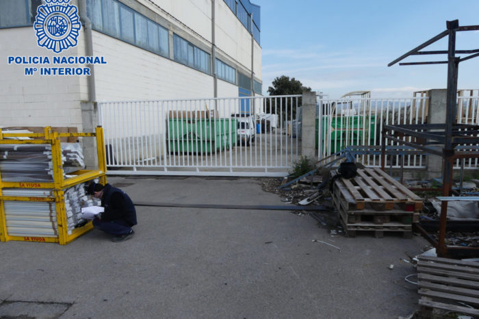 Detenido por robar mediante 'escalo' material de una nave de un polígono de Logroño