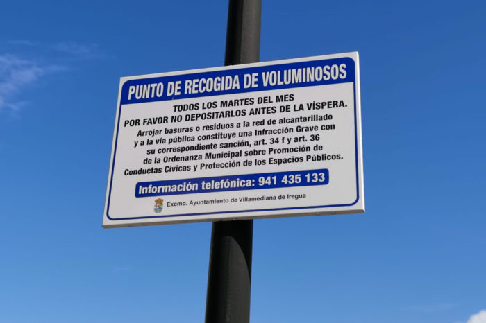 Villamediana controla con cámaras el depósito irregular de residuos voluminosos